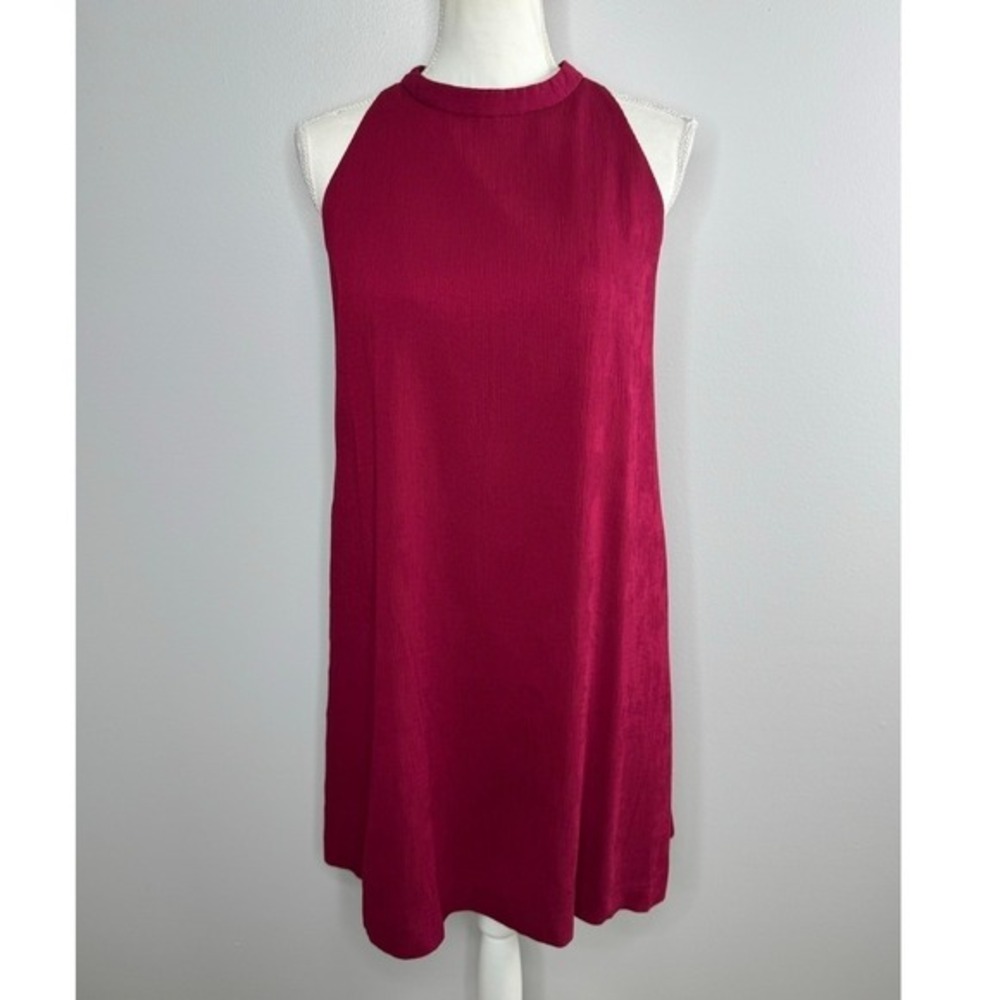 Elliatt Unwrapped Bow Halter Dress Small Backless Sleeveless Party Cocktail Red - Picture 4 of 15